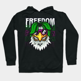 FREEDOM GREEN HAIRED EAGLE HEAD Hoodie